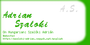 adrian szaloki business card
