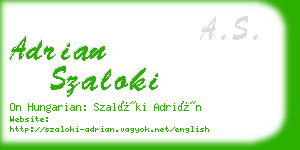 adrian szaloki business card